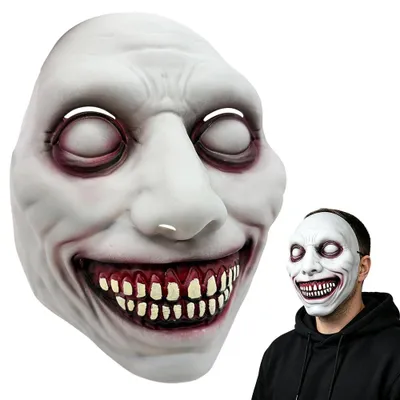 Horror Halloween Maske – lächelnder Dämon, Latex, Unisex