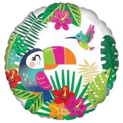 Produktbild von Standard Tropical Paradise Folienballon S40 verpackt 43 cm
