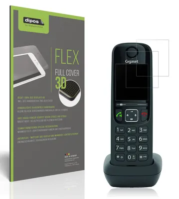 Produktbild von 2x Full Cover Schutzfolie matt für Gigaset AS690 DECT Telefon Panzerfolie Anti-Shock