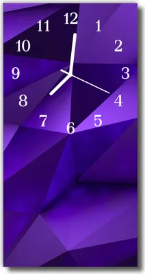 Produktbild von Tulup Glasuhr Wanduhr Küchenuhr Echt-Glas 30x60 Muster Lila