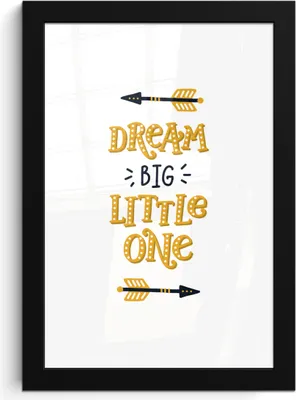 Produktbild von MuchoWow® MuchoWow® Gerahmtes Poster Träume - Zitate - Kind - Jungen - Mädchen - Baby - Kinder 20x30 cm - Poster mit zchwarzem Bilderrahmen - Drucken - Bilder Poster im Rahmen