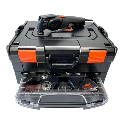 Produktbild von Fein  MM 700 Max Multifunktionswerkzeug 450 W Starlock Max Black-Edition ( 72297461000 ) + 33 tlg. Zubehör + L-Boxx
