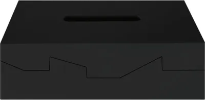 Produktbild von spirella Cosmetic Tissue Box - Box na kozmetické obrúsky - box na obrúsky - kozmetický box ako dávkovač alebo držiak - dávkovač na obrúsky - box na obrúsky ABS 24,8 x 12,8 x 8 cm čierny