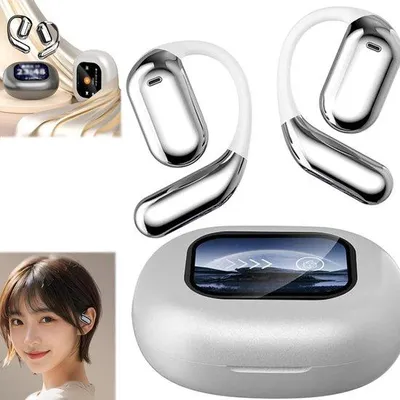 Image de Écouteurs Bluetooth intra-auriculaires étanches avec tête d'écoute osseuse, écran tactile et basses