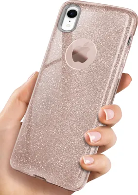 Produktbild von GLITTER-Case für iPhone Xr, Farbe:Gloss - Rosé