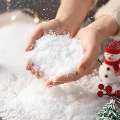 Kunstschnee 200 g, weißes Glitzerpulver für Weihnachtsdeko
