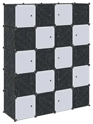 Image de vidaXL Système d'étagères avec 20 cubes et barres de suspension PP