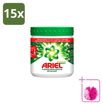 Produktbild von 15 x Ariel Diamond Bright Vlekverwijderaar - Witte Was - Sparpackung - 15 Stücke