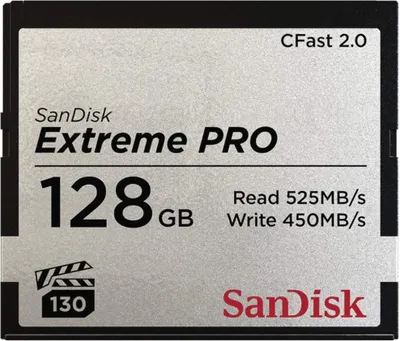 Produktbild von SanDisk Extreme PRO CFast 2.0 Speicherkarte – 128 GB