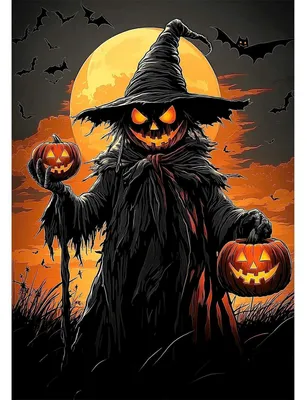 Produktbild von Diamond Painting Vogelscheuche Halloween 30x40 cm