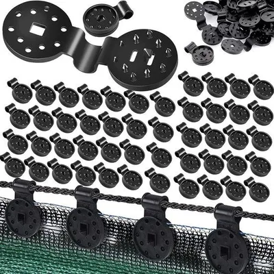 Obrázek produktu pro Plastové spony pro sluneční plachty, černé, 10 kusů