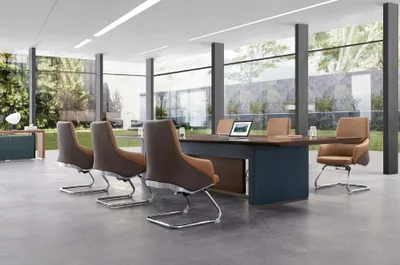 Image de Table de conférence Chancellerie moderne Tables de réunion Electricité USB Meubles de bureau Design