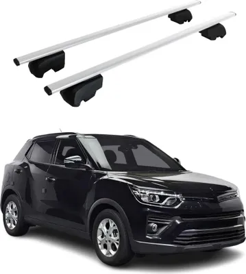 Image de Barres de toit Transversales pour Ssangyong Tivoli 2020-2023 ABE Gris