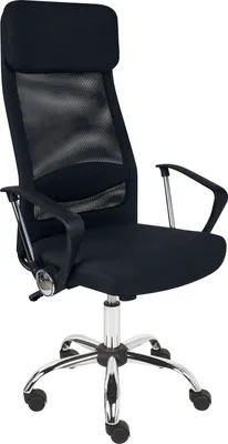 Obrázek produktu pro BELIANI Kancelářská židle černá síťovina výškově nastavitelná otočná s opěrkami ergonomický tvar