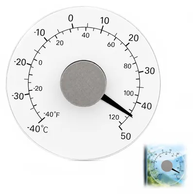 Produktbild von Außenthermometer ohne Batterien mit transparentem Zifferblatt