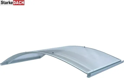 Produktbild von Vordach aus aluminium STARKEDACH RODEO, Hellgrau, 150x70cm; mit 6mm polycarbonat beschichtung