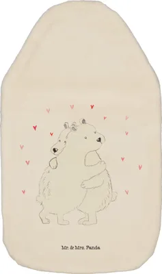 Produktbild von Mr. & Mrs. Panda Wärmflasche Eisbär Umarmen - Weiß - Geschenk, Wärmeflasche, Wärmflaschen, mit Bezug, Wärmekissen, gummi, Lustige Sprüche