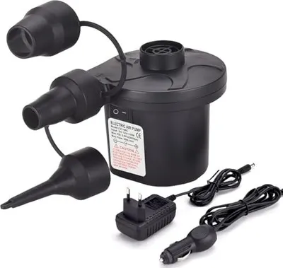 Obrázok produktu pre Elektrická vzduchová pumpa matrac, 2 v 1 nafukovacie deflácia, matrac 3 trysky matrace, bazén, plavecký kruh