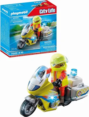 Image de geobra Brandstätter Stiftung & Co.K Moto d'urgence avec gyrophare