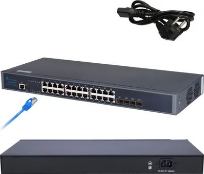 Produktbild von Extralink Chiron Gigabit Switch 24RJ45 4SFP L3 Managed