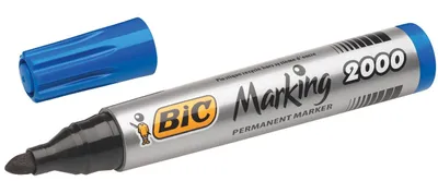 Produktbild von BIC 8209143 Permanent-Marker Rundspitze Blau 12 Stück(e)