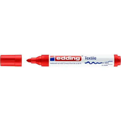 Produktbild von Edding 4500, Rot, Rundspitze, Rot, Weiß, 2 mm, 3 mm, Tinte auf Wasserbasis