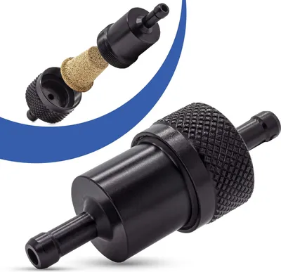 Produktbild von Universal Kraftstofffilter 7mm Aluminium Benzinfilter KFZ Auto Motorrad Schwarz