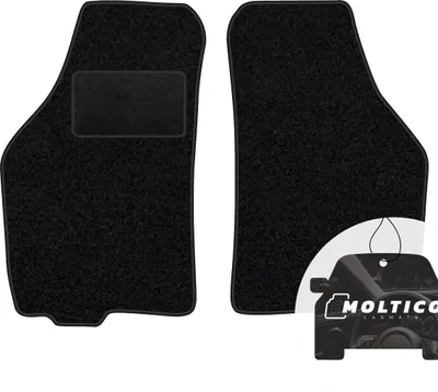 Produktbild von moto-MOLTICO Vorne Fußmatten Auto Velours Autoteppiche Schwarz Automatten Set 2-teilig passend für Lancia Ypsilon II 1996-2003