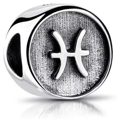 Produktbild von MATERIA Fische Sternzeichen Bead Armband Silber 925 Silber - Silberperlen Anhänger Damen Herren antik 560