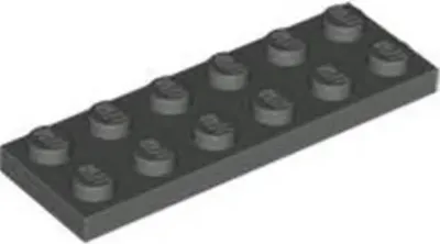 Zdjęcie produktu dla Lego® 2x6 płytka 3795 - 10 sztuk ciemnoszary