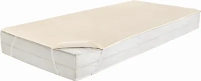 Produktbild von Dormisette Q732 Baumwoll-Leinen Matratzenauflage, rohweiß, 90x200cm