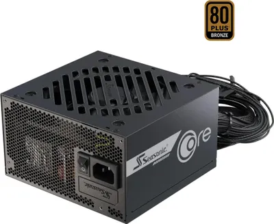 Zdjęcie produktu dla Seasonic CORE BC-650, 650 W, 100 - 240 V, 50/60 Hz, 9 - 4.5 A, 100 W, 648 W