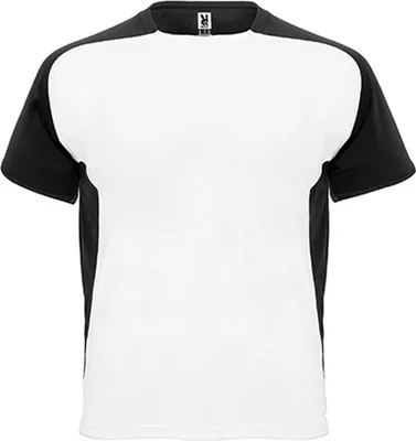 Produktbild von Roly CA6399 | Herren Bugatti T-Shirt - Farbe: White 01/Black 02 - Größe: XL