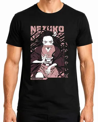 Produktbild von Nezuko Demon Slayer Kimetsu no Yaiba Anime Geschenk Cosplay Fan Herren T-Shirt, Schwarz, XL