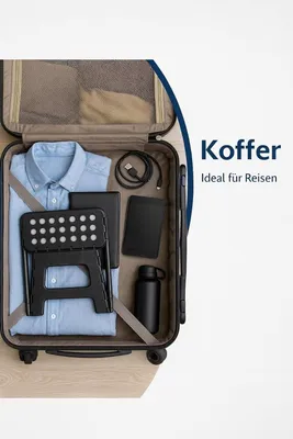 Produktbild von Tritthocker Klappbar 23cm - Faltbarer Hocker Kinder Klappstuhl Hocker