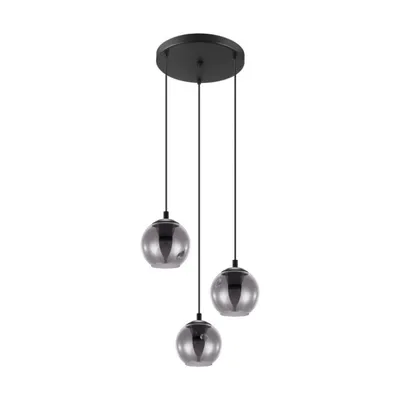 Immagine prodotto di Lampadario Moderno Ariscani 3 Luci Pendenti Acciaio Nero
