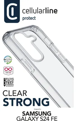 Image de CELLULARLINE Cellularline Clear Strong - Galaxy S24 FE Étui rigide avec bords en caoutchouc