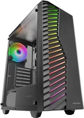 Produktbild von Mars Gaming MC-VOLT, Midi Tower, PC, Schwarz, ATX, micro ATX, Mini-ITX, Metall, Gehärtetes Glas, Gaming
