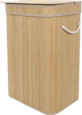 Obrázek produktu pro Bambusový koš na prádlo s víkem, 80 l