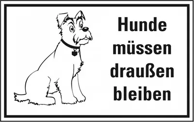 Produktbild von Dreifke® Schild I Hinweisschild Hunde müssen draußen bleiben, Kunststoff, 300...