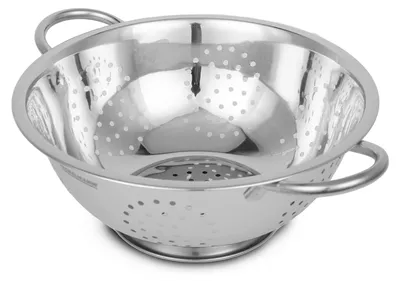 Produktbild von Passiersieb Abtropfsieb Seiher - Ø 24 cm - Edelstahl - Silber - Mit Griffen