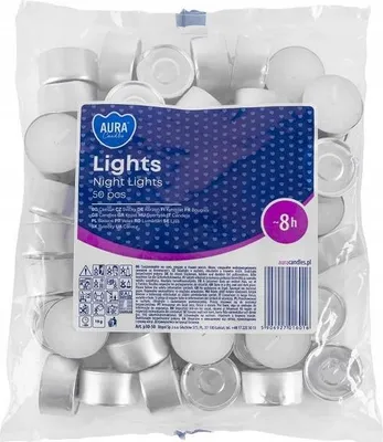 Immagine prodotto di Bispol Luci notturne 8h candela a luce di tè 50 pz