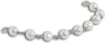 Productafbeelding van Armäleon armbanden, witte parels, damesarmband, 925 sterling zilver, ARD004W