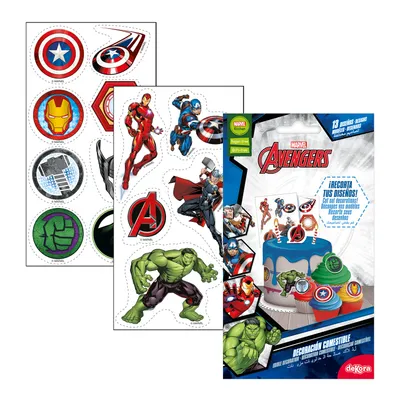 Immagine prodotto di 18 vassoi Marvel - Avengers in carta commestibile