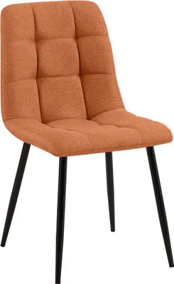 Produktbild von CLP Esszimmerstuhl Tilde Bezug gepolstert gesteppt mit Rückenlehne bis 150 kg orange Material Stoff