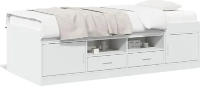 Produktbild von vidaXL Tagesbett mit Schubladen ohne Matratze Weiß 90x190 cm