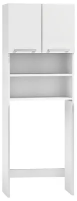 Immagine prodotto di Mobile da bagno bianco per lavatrice con ripiani, 183 cm, ModernHome