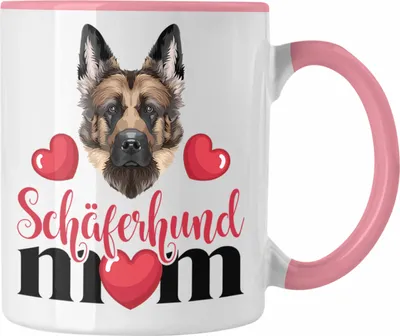 Produktbild von Trendation - Schäferhund Besitzer Mom Mama Tasse Geschenk Lustiger Spruch Geschenkidee Schäferhund Besitzerin (Rosa)