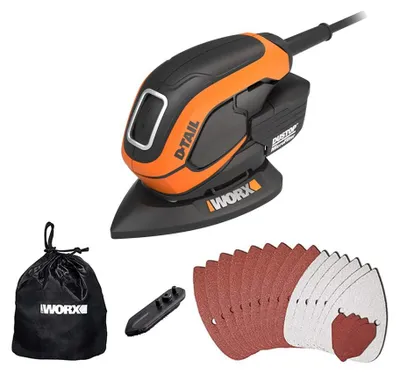 Produktbild von WORX WX648, Feinschleifer, Velcro, Orange, 1,5 mm, AC, 60 W