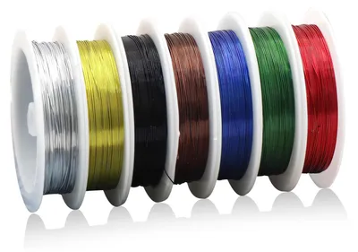Basteldraht-Set, 7 Rollen, 0,3 mm x 50 m, bunt